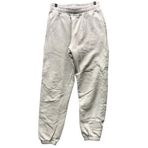 mnml Jogger Sweatpants Mens Medium M Pockets Embroidered Heathered Gray White